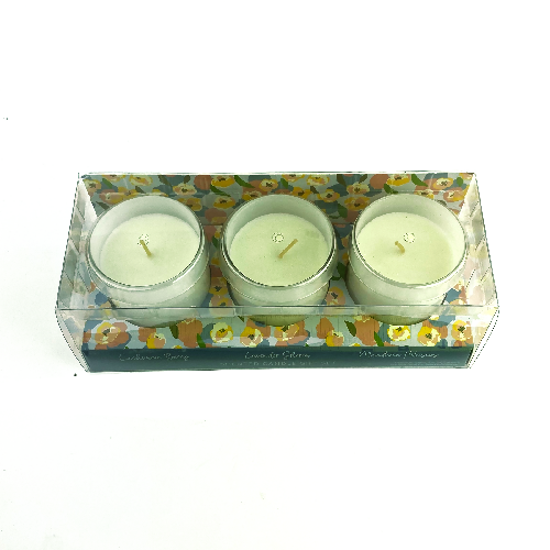 Opal House - Set Of 3 Soy Jar Candles - Cashmere Berry - Lavender Shores Mandarin Hibiscus