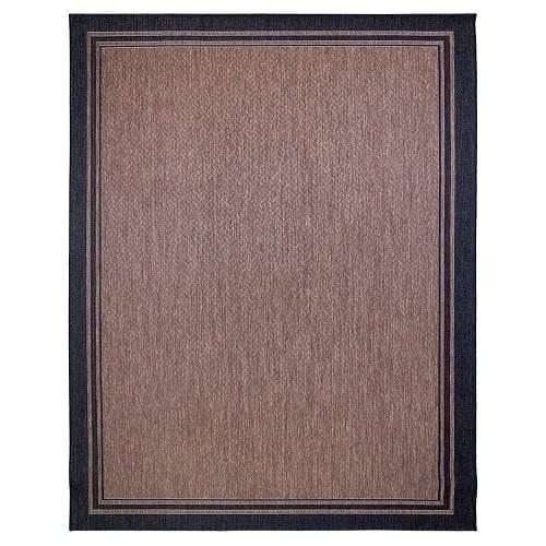Naples Indoor/outdoor Rug Collection - Ace Border Havanah Black - 7'10" x 10'