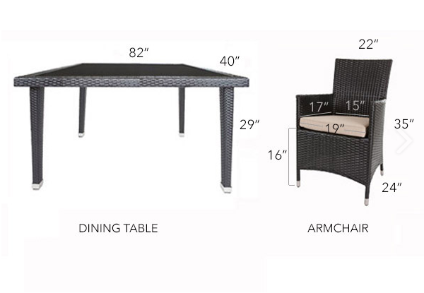Outdoor Patio Wicker/Rattan Furniture 20-Piece Seating, Dining and Chaise Lounge Set