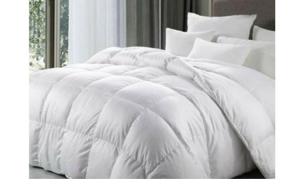Plain duvet/Quilt saita 8pcs-farar fata