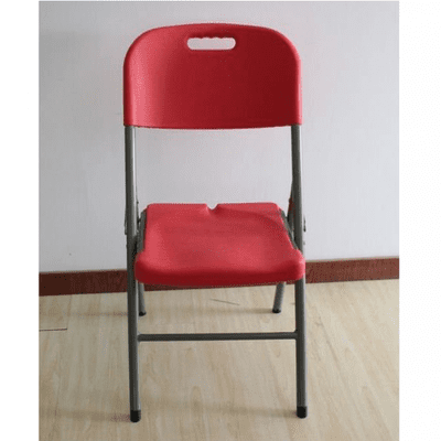 Plastic Granite Folding Chair-Red