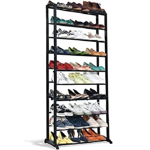 Prima 30 Pair Stackable Shoe Rack Black Colour