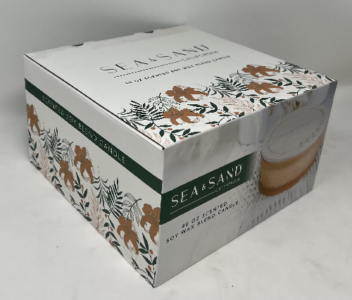 Sea & Sand 40oz Molded Glass Candle - Amber Patchouli