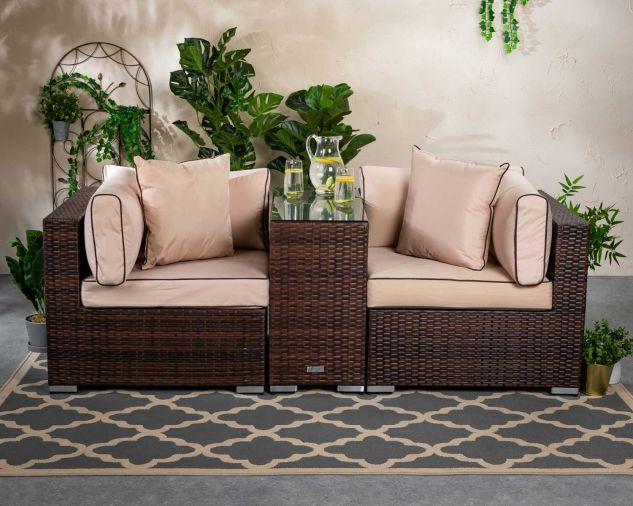 Rattan Garden Armed High Bistro Set