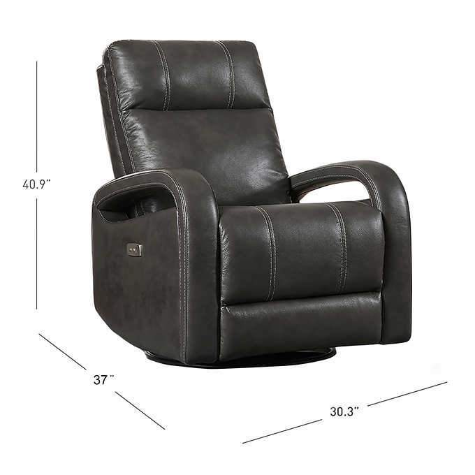 Reilly Leather Power Glider Recliner