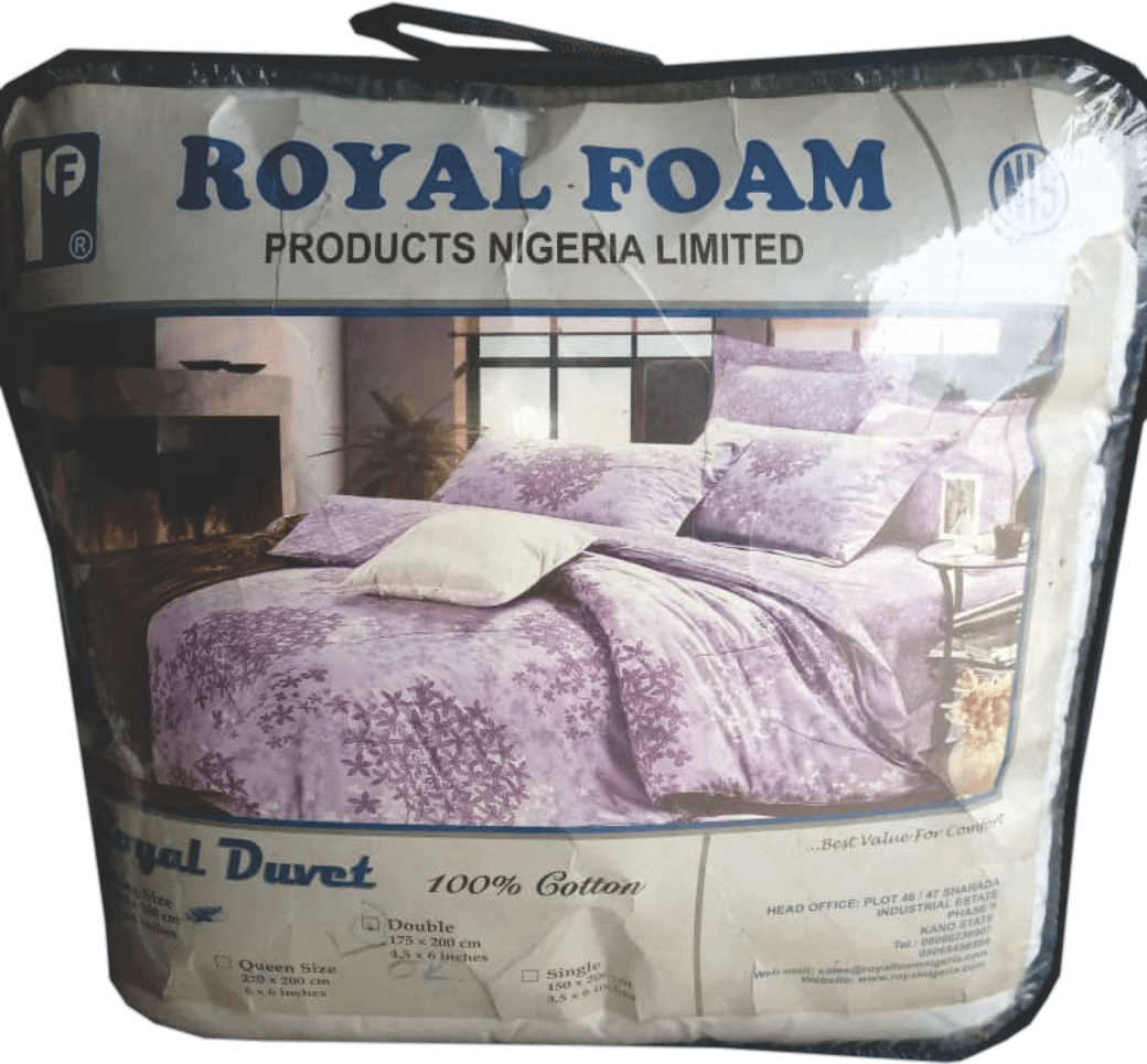 Royal Foam Fiber Duvet 6ft x 7ft - King Bed Size (Lagos Only)