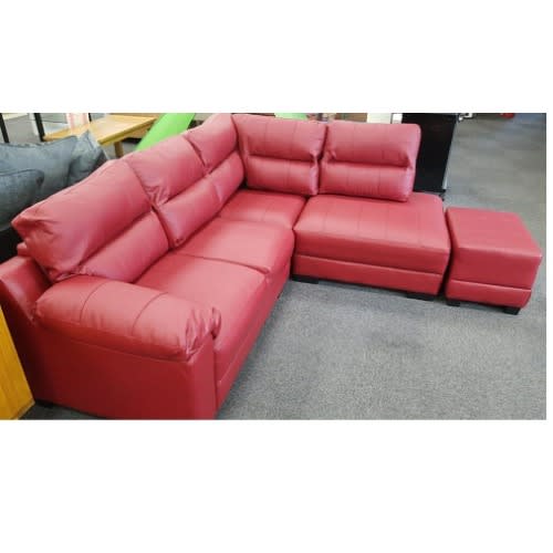 Saskia 4 Seater Corner Chairs & Single Armchair - Red