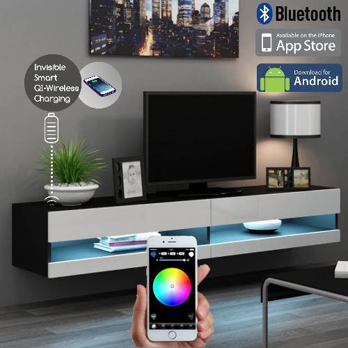 Smart LED Iṣakoso Alailowaya Yara gbigba agbara Odi Oke TV Iduro 2.0