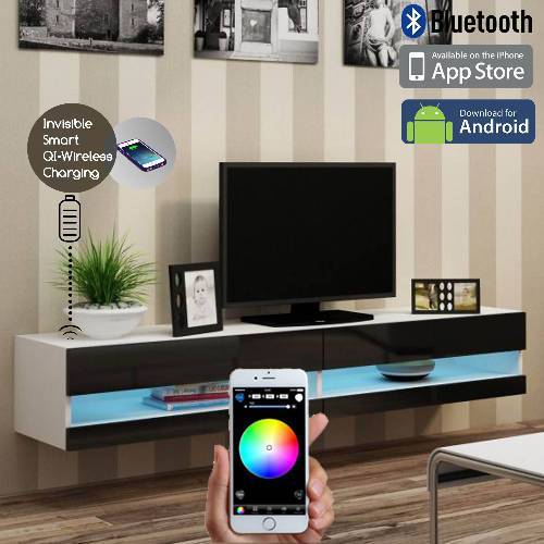 Smart LED Iṣakoso Alailowaya Yara gbigba agbara Odi Oke TV Iduro 2.0