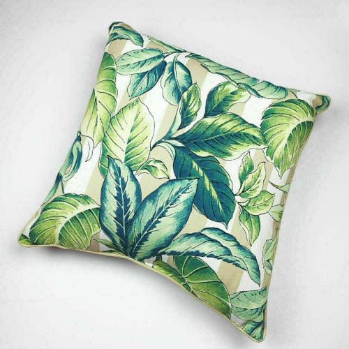 Solarium 2 Pack Pillow | Keturah Stripe Peacock | 20 In X 20 In