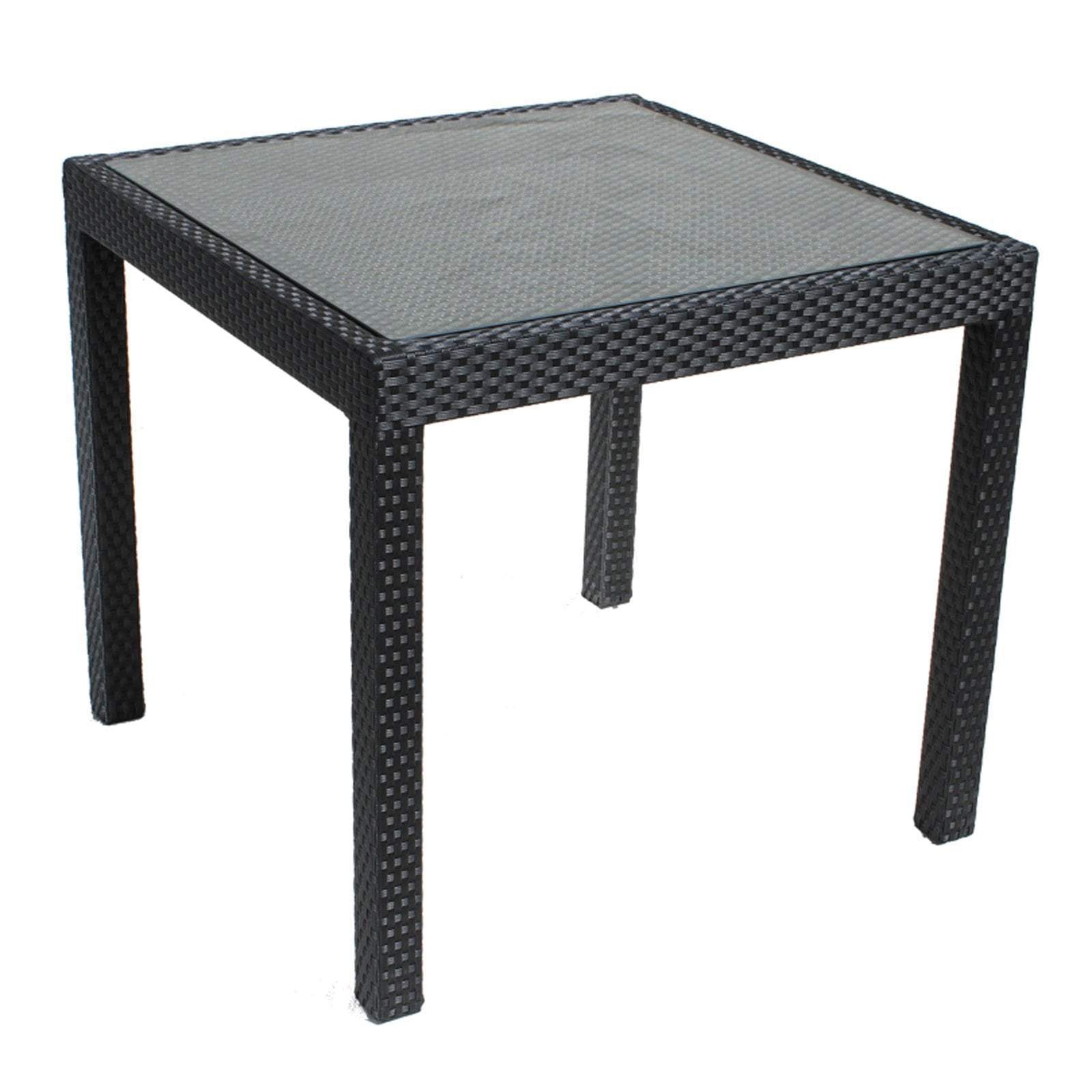 Square Rattan Table ita gbangba
