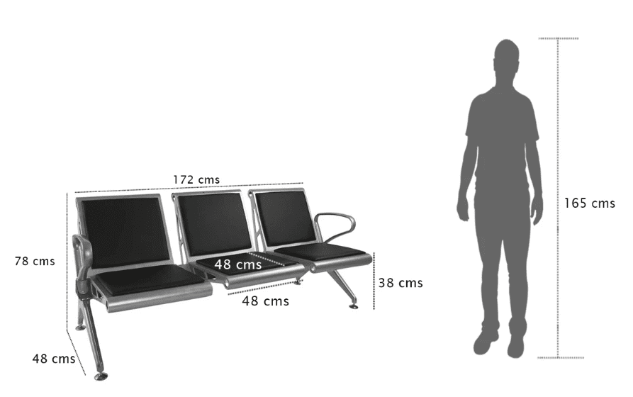 Stainless Steel Bench with Leather Cushion-Black Home Office Garden | HOG-HomeOfficeGarden | online marketplace