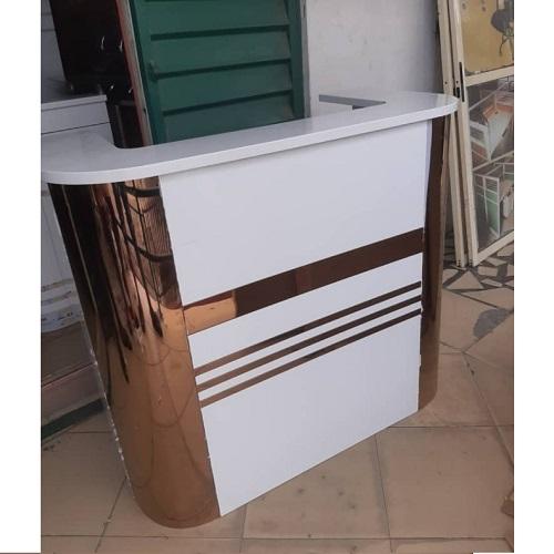 Stripe Reception Office Table 1.4mtr