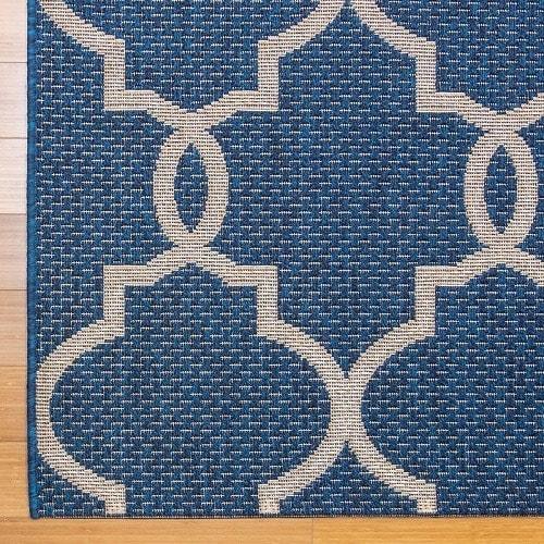 Studio By Brown Jordan Indoor/outdoor Rug, Tremont Navy, 5ft 3in * 7ft 5in