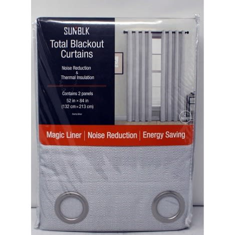 Sun+blk Thermal Weave Blackout Grommet Single Curtain - Beige
