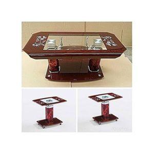 Tempered Gilasi Kofi Table & Side otita