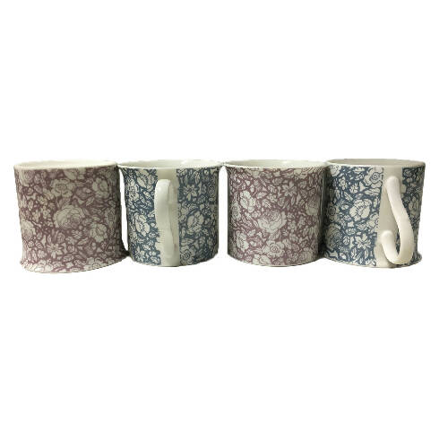 Sainbury's Home 4 Floral Palace Shaped Mugs HOG-Home, Office Garden online marketplace.