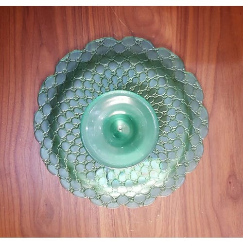 Turkish Handmade Etched Glass Compote/candy Glass Dish