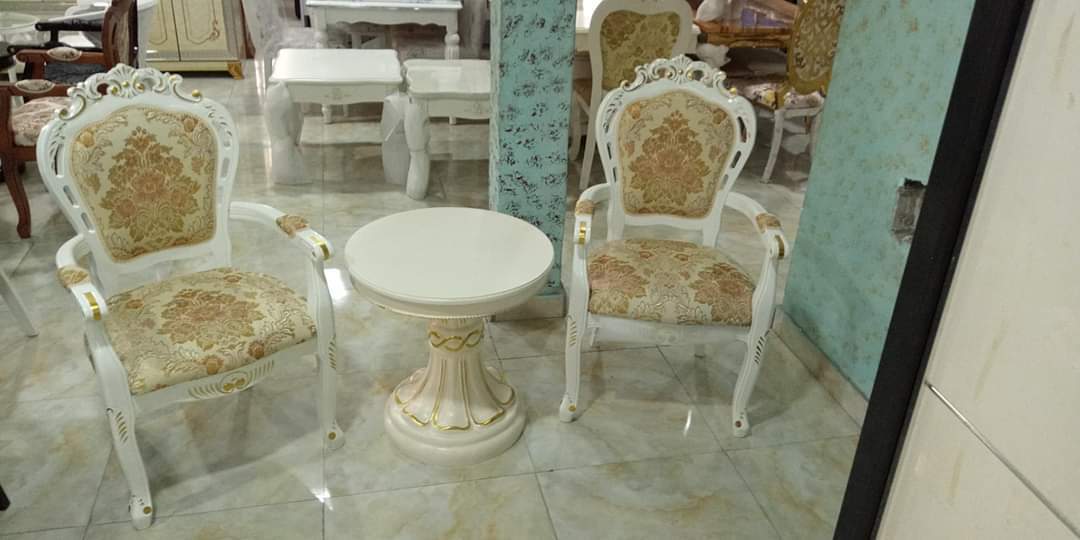 Twin rọgbọkú Alaga ati Table - White