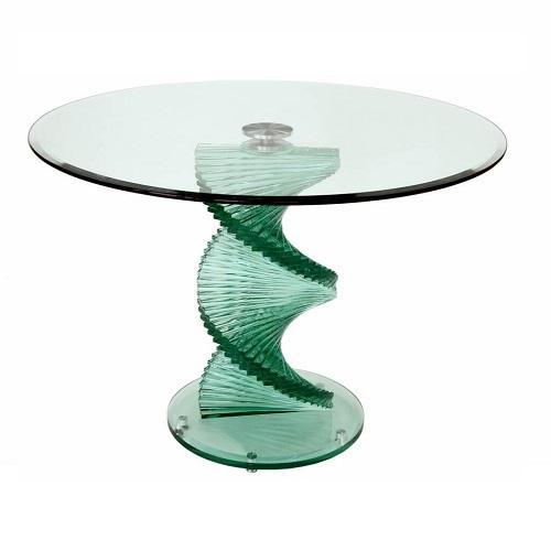 Twisted Glass 4 Seater Dining Table