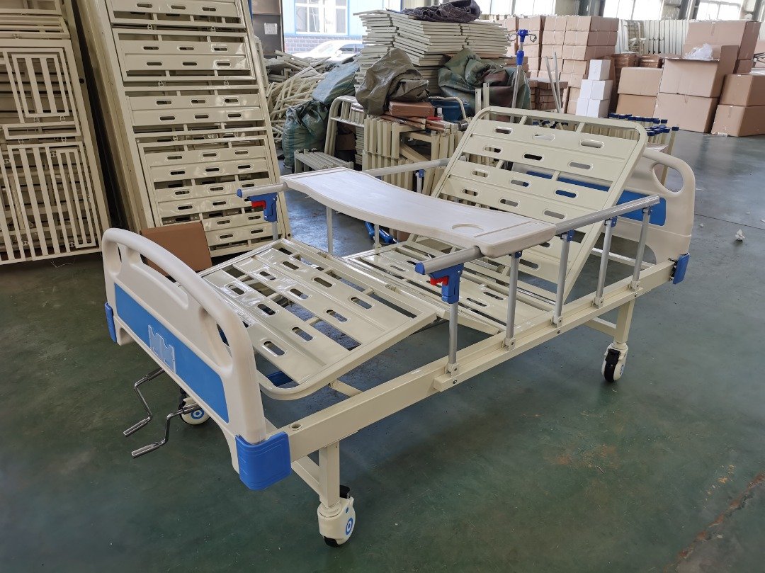 Two Cranks Hospital Beds With IV Pole Home Office Garden | HOG-HomeOfficeGarden | online marketplace