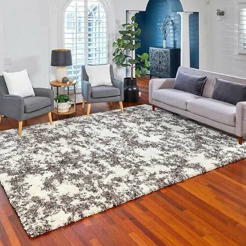 Thomasville Hudson Lush Shag Area Rug - 5ft3in * 7ft5in - Declan Charcoal HOG-Home Office Garden online marketplace