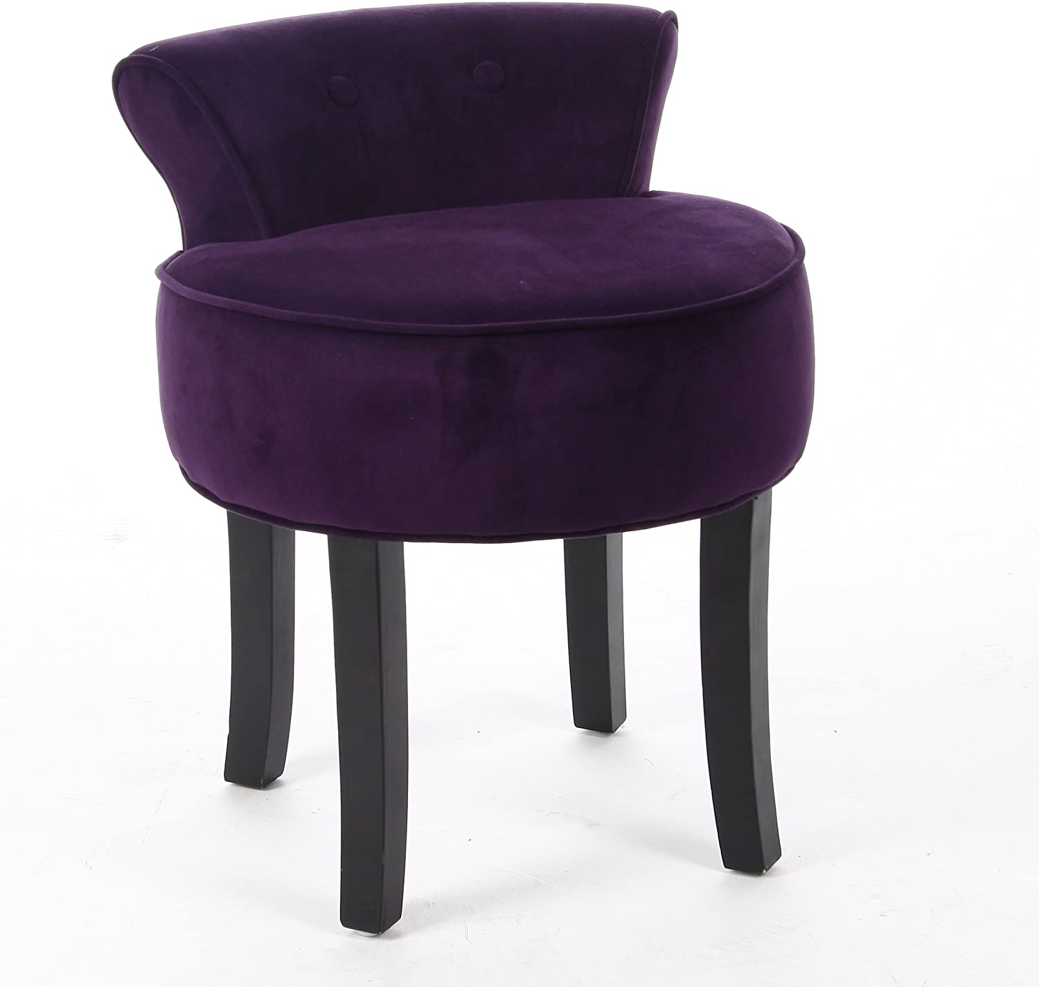 Vanity Chair Wood Legs (Purple) Home Office Garden | HOG-HomeOfficeGarden | HOG-Home.Office.Garden