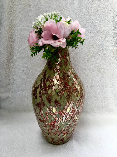 Modish Mosaic Glass Vase Home, Office, Garden online marketplace