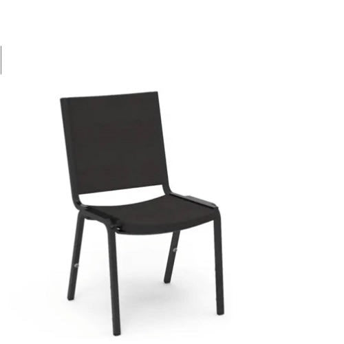 Virco Round Gray 48 Inch Café, Banquet, Dining Table With 4 Padded Chairs