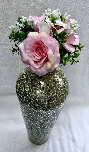 Home Decor Mosaic Floor Vase With Glass Home, Office, Garden online marketplace