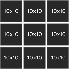 Nine square Wall Clusters picture frames. Available on HOG - Home. Office. Garden online marketplace