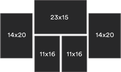 Flagstone Wall Clusters picture frames. Available on HOG - Home. Office. Garden online marketplace