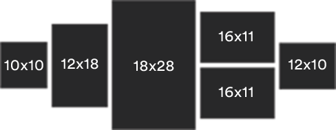 Porch Wall Clusters picture frames. Available on HOG - Home. Office. Garden online marketplace