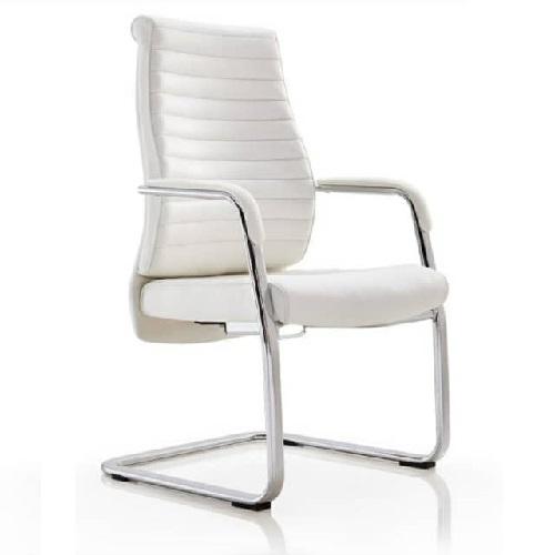 White Executive Leather Visitors Chair