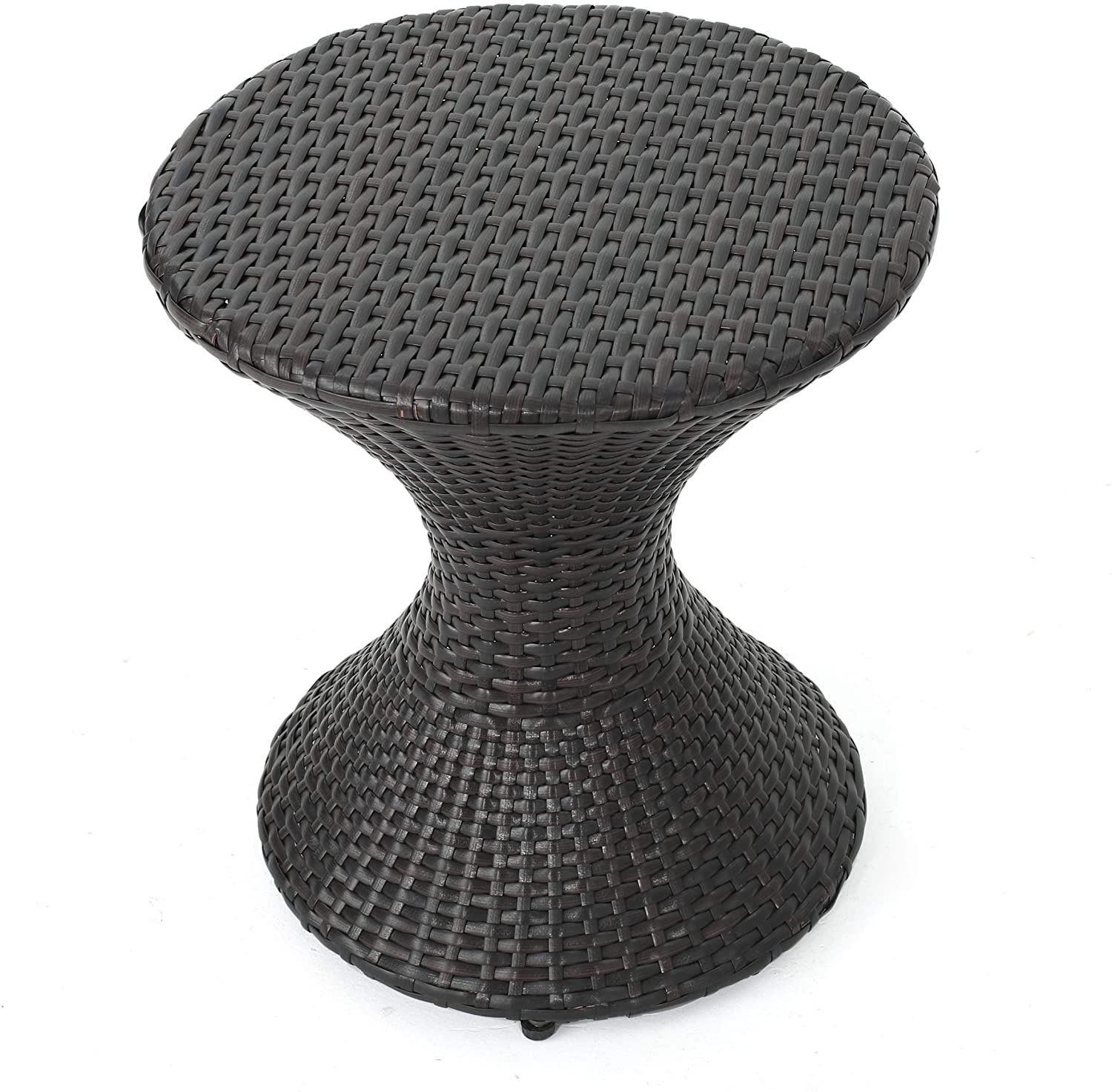 Wicker Hourglass Side Table