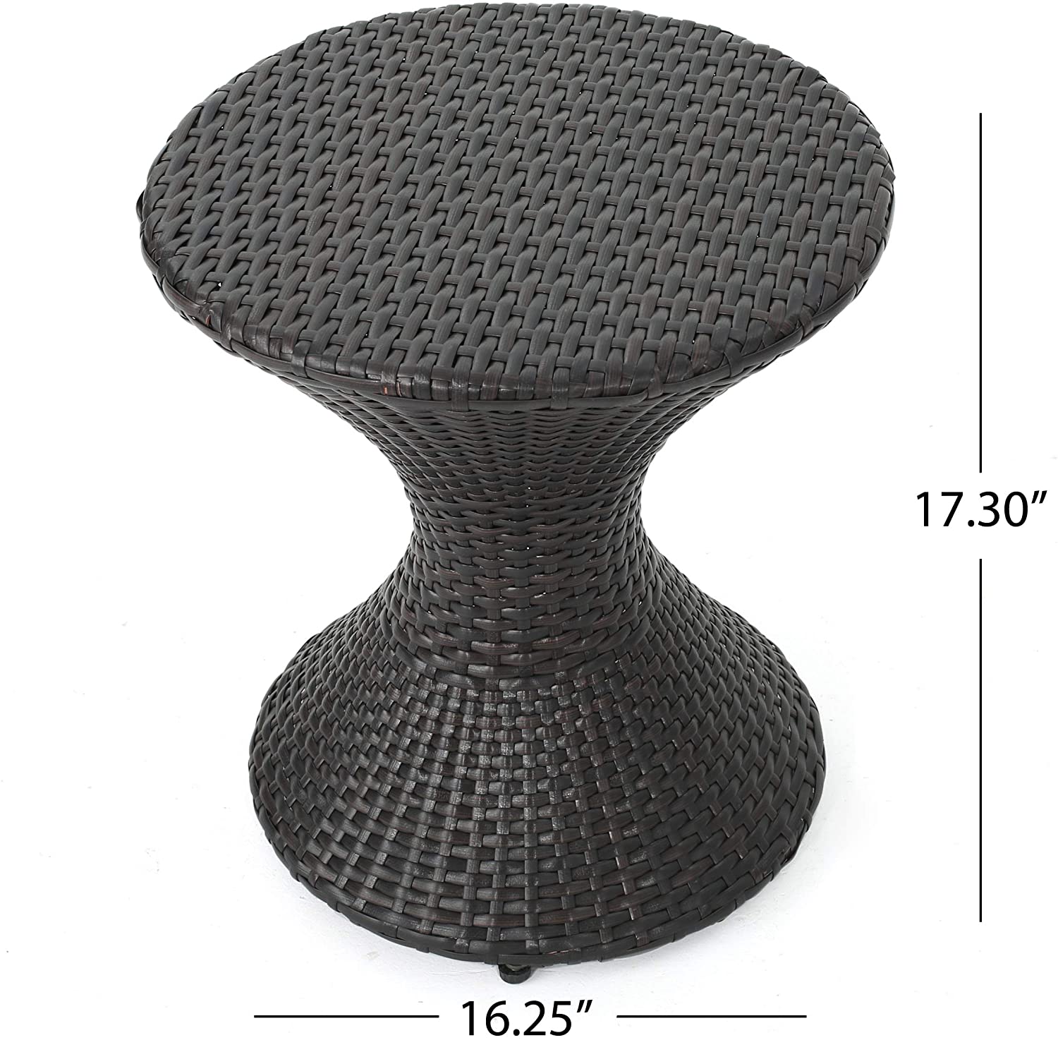 Wicker Hourglass Side Table