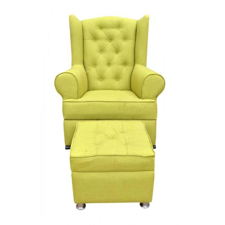 Wing Back Rocking Chair and Ottoman Home Office Garden | HOG-HomeOfficeGarden | HOG-Home.Office.Garden