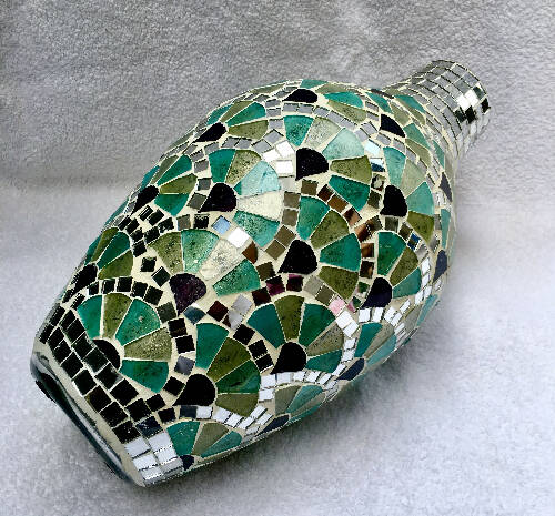 Decorative Mosaic Glass Vase - 16 In. X 6 In Home, Office, Garden online marketplace