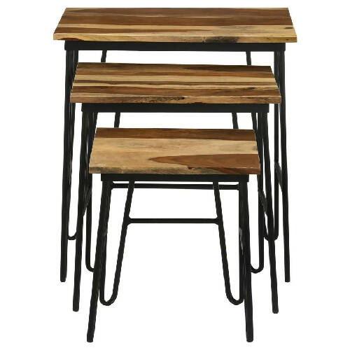 Steve Silver 3-piece Nesting Table with Hairpin Legs Natural and Black Home, Office, Garden online marketplace