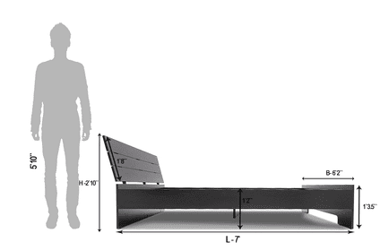 Zuari Bed Star Imperial Teak Finish Home Office Garden | HOG-HomeOfficeGarden | online marketplace