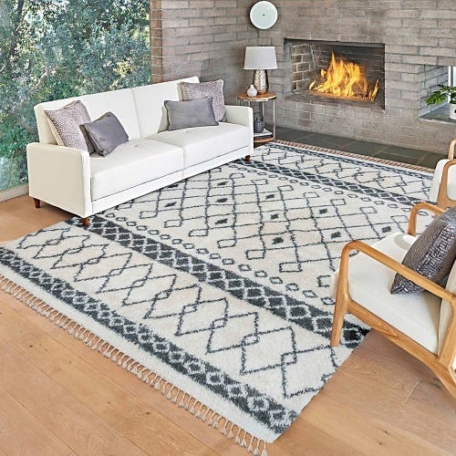 Zurich Shag Rug, Catina Collection White 7*10