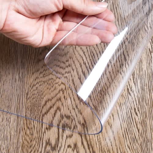 1.5mm Thick Clear Table Cover Protector - 30 X 60 Inch Rectangle Vinyl Plastic Tablecloth.  Home Office Garden | HOG-HomeOfficeGarden | online marketplace