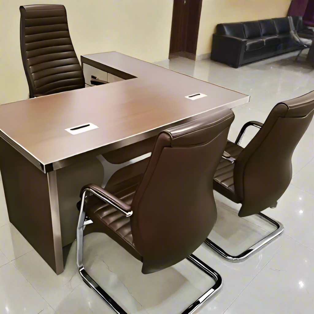 1.6Mtr Office Iduro + Alawọ ijoko-909A