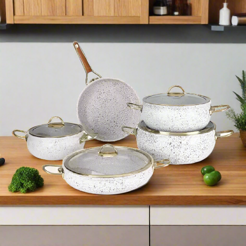 10pcs Luxury Granite Kitchen Cookware Set Order Now @HOG Online Marketplace