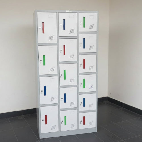 15 Doors Metal Locker Cabinet with Ventilated Panels @HOG - Home, Office, Garden, Online Marketplace