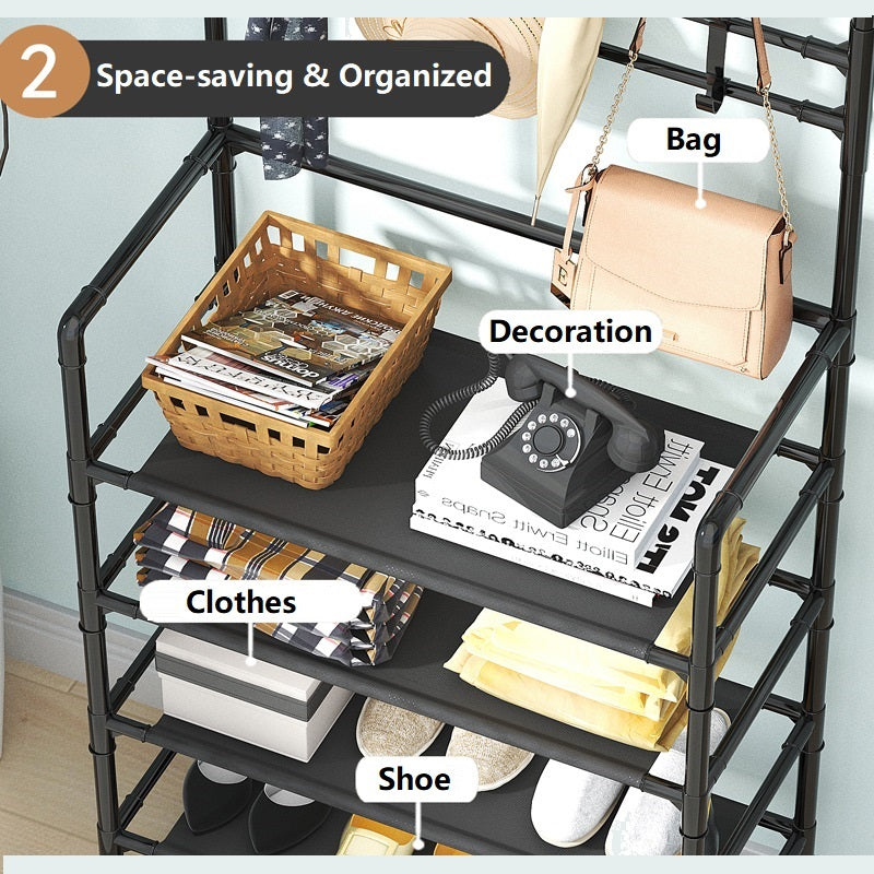 2 IN 1 Cloth Hanger And Shoe Rack Home, Office, Garden online marketplace