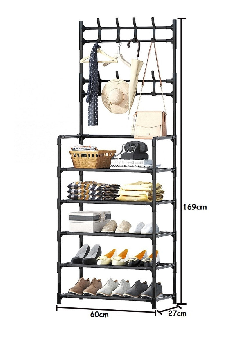 2 IN 1 Cloth Hanger And Shoe Rack Home, Office, Garden online marketplace