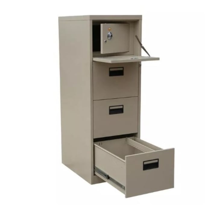 File Cabinet 4 Drawers With Inner Safe Locker