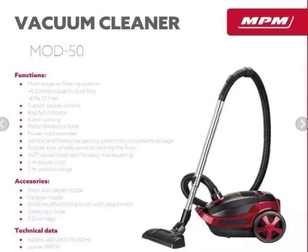 MPM Vacuum Cleaner MOD-50