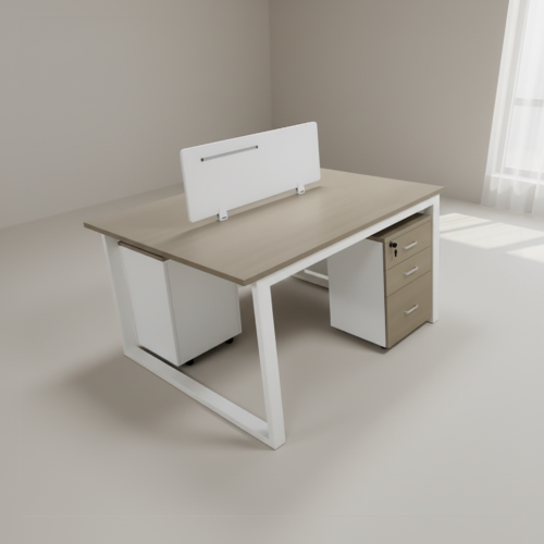 2 Man Workstation Unit with Metal Legs @HOG - Home, Office, Garden, Online Marketplace
